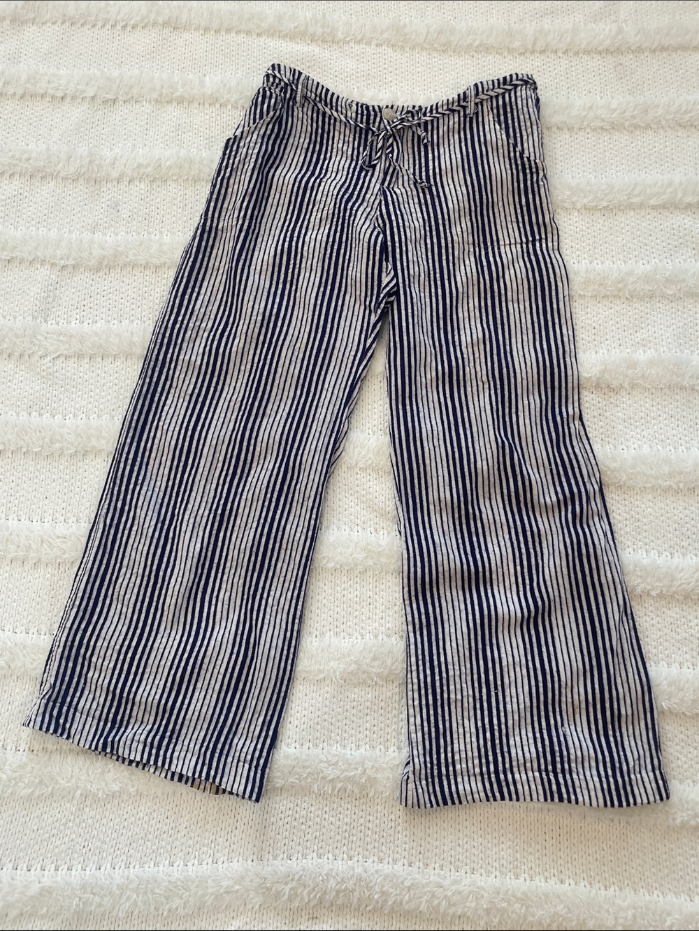 Just living Striped Wide-Leg Pants Navy White women women’s size M